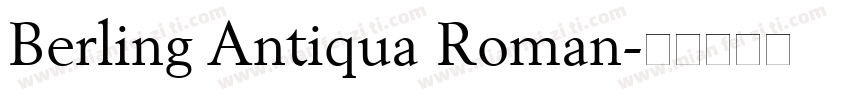 Berling Antiqua Roman字体转换
